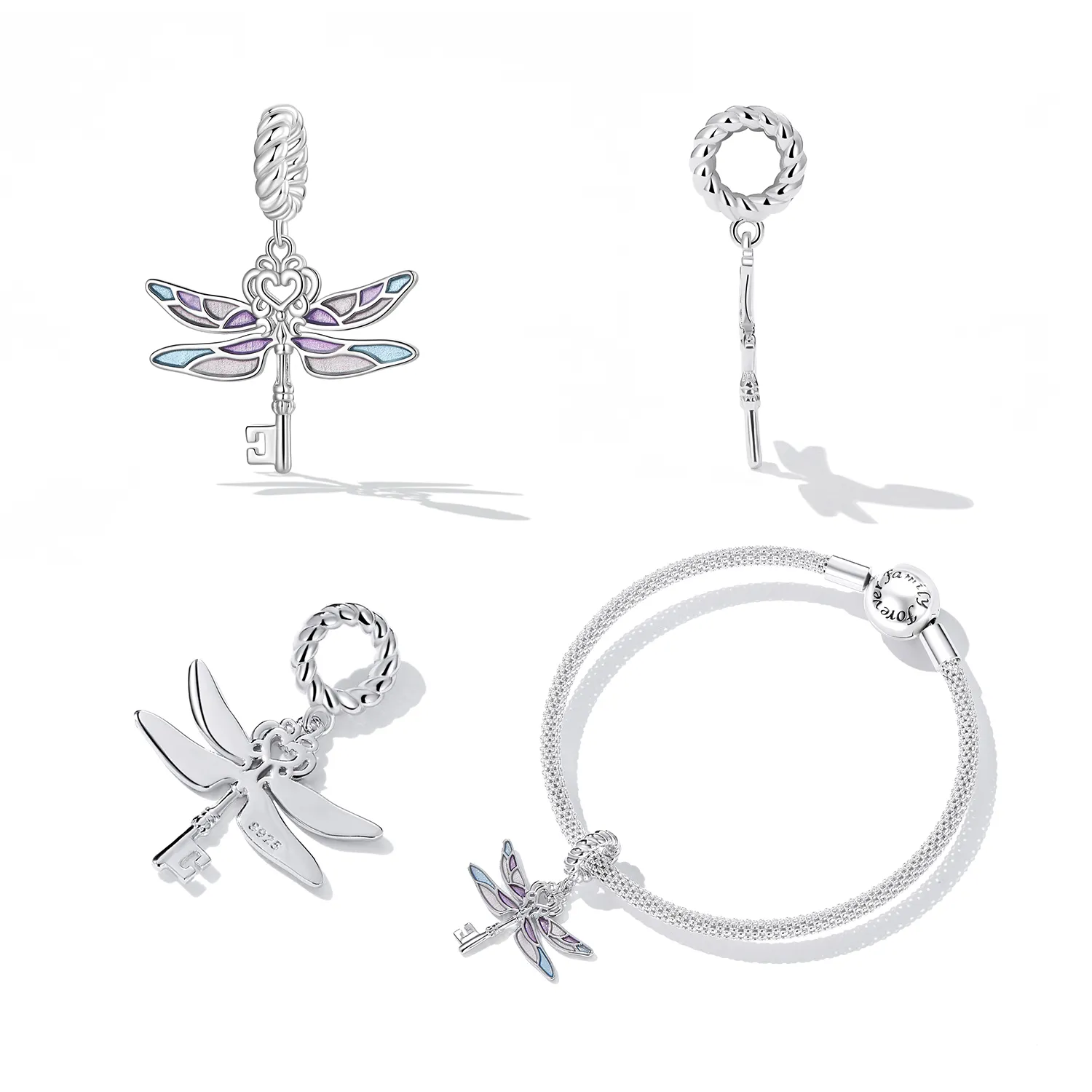 PANDORA Style Dragonfly nøkkelanheng - BSC603