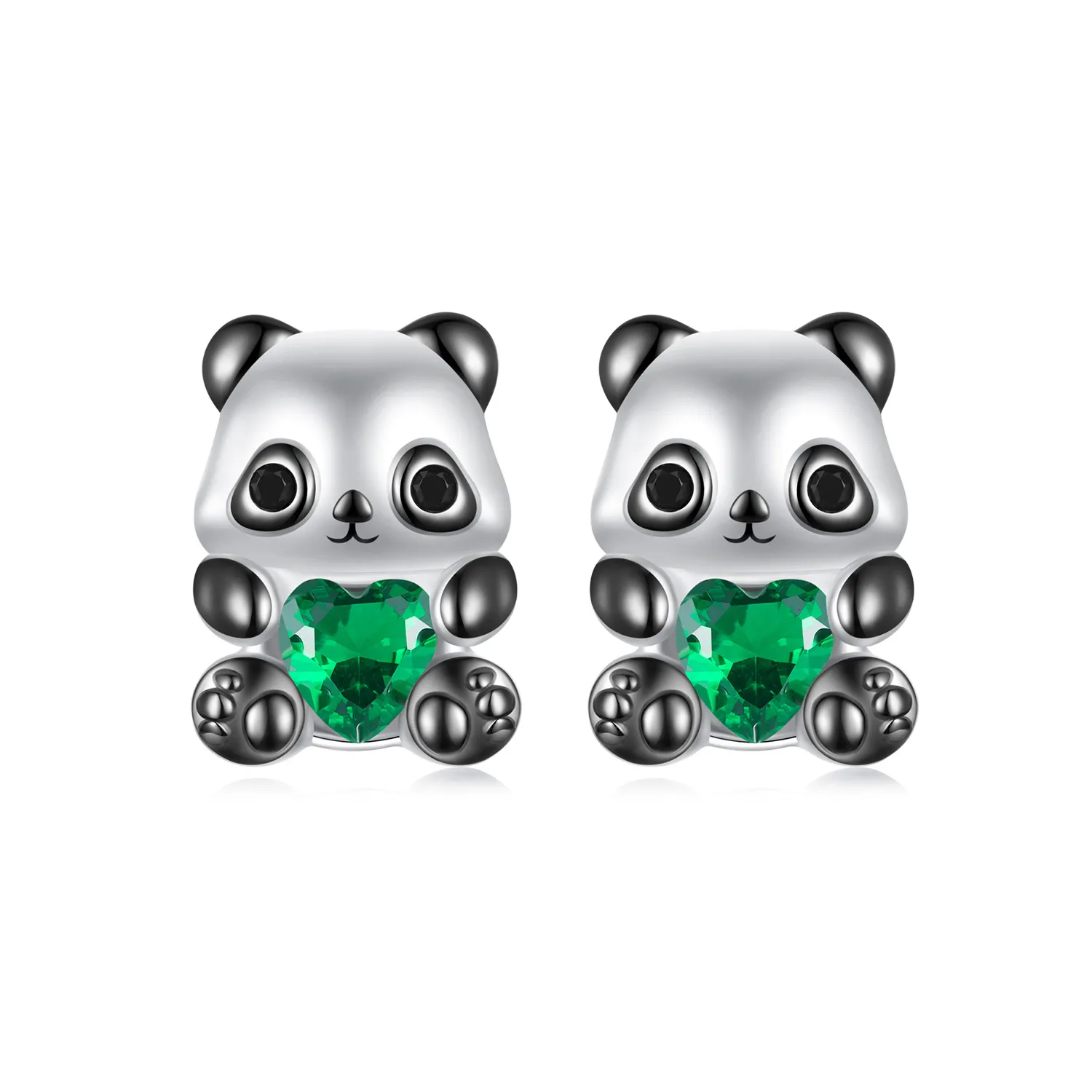 PANDORA Style Heart Panda øredobber - SCE1775