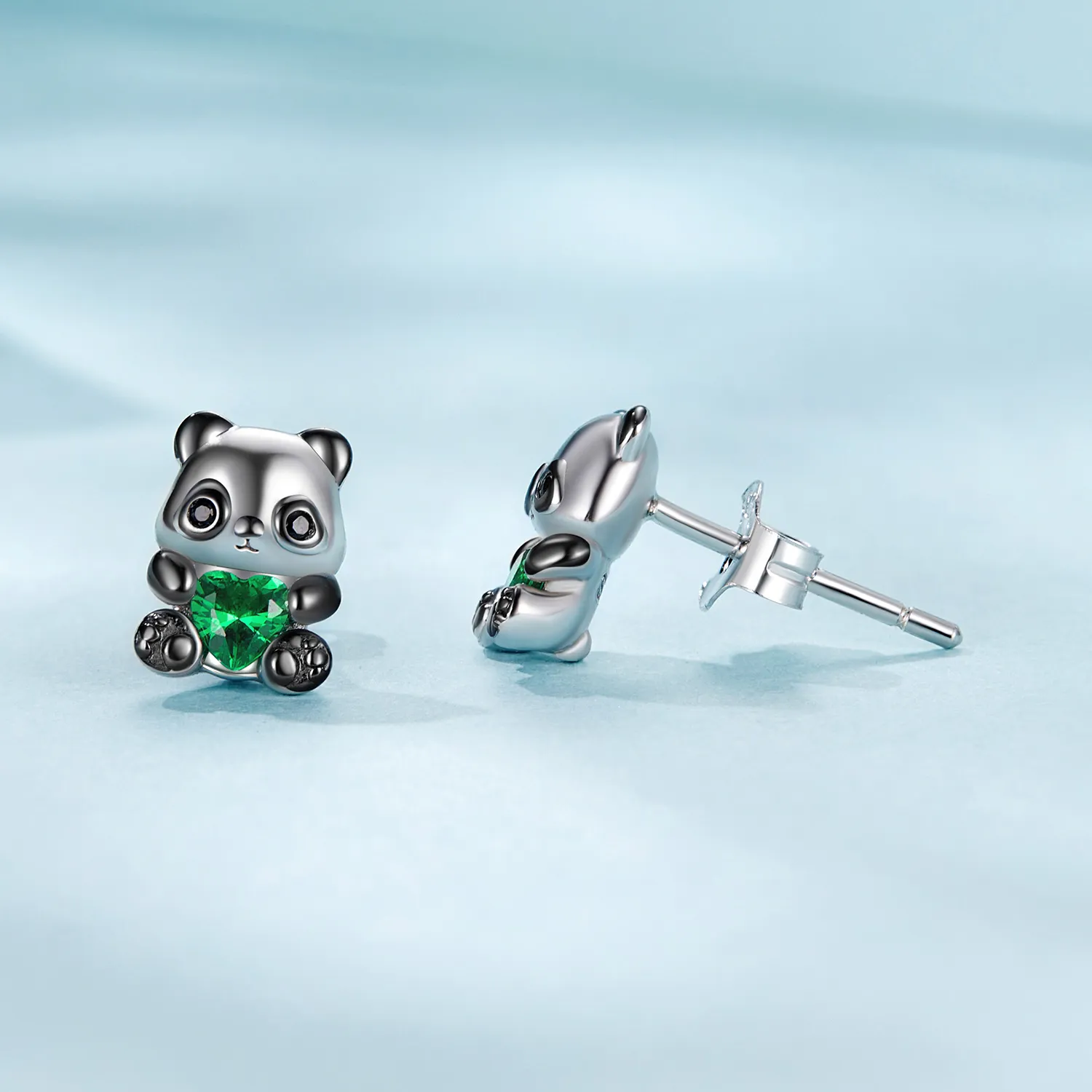 PANDORA Style Heart Panda øredobber - SCE1775