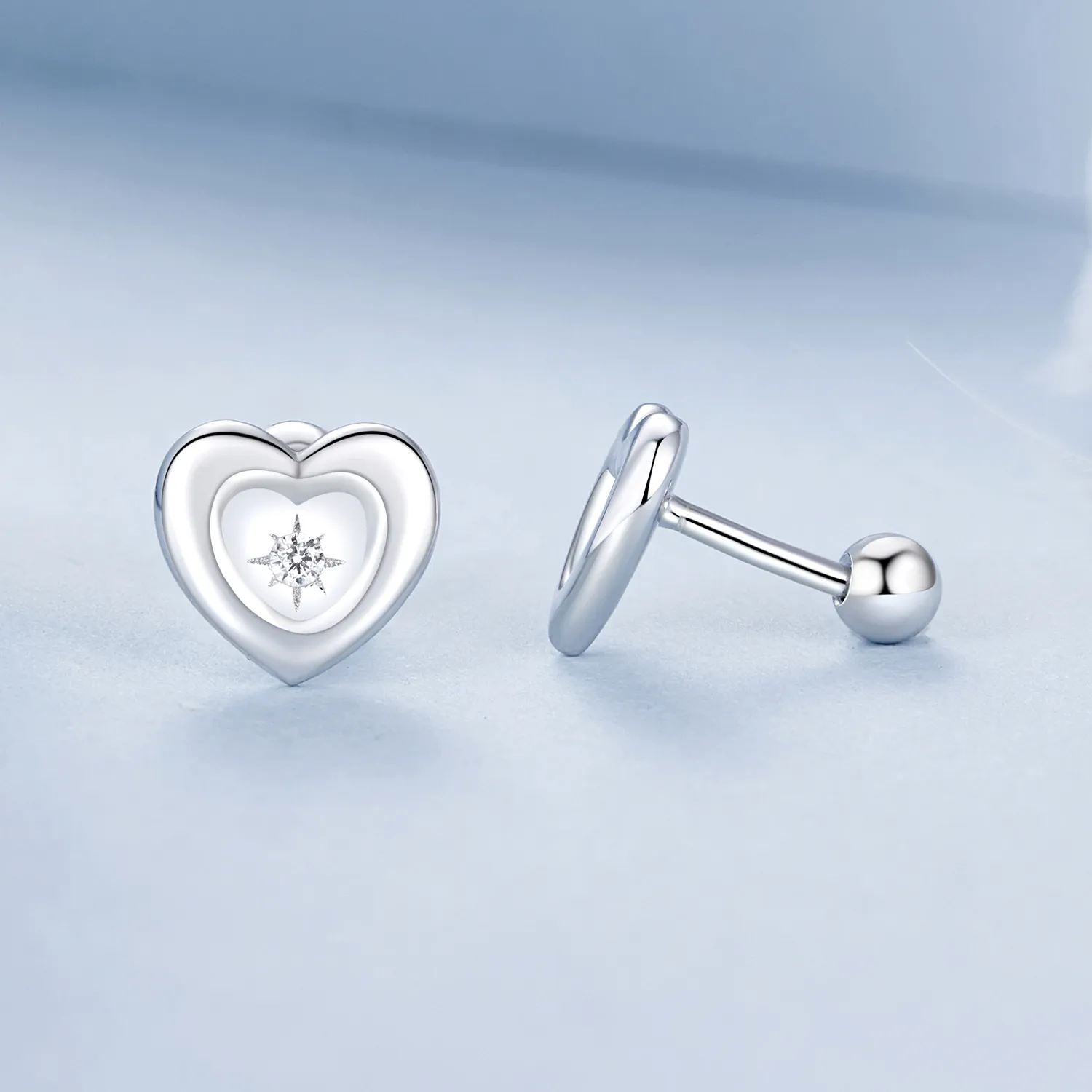 PANDORA Style Heart Starburst øredobber - BSE1045