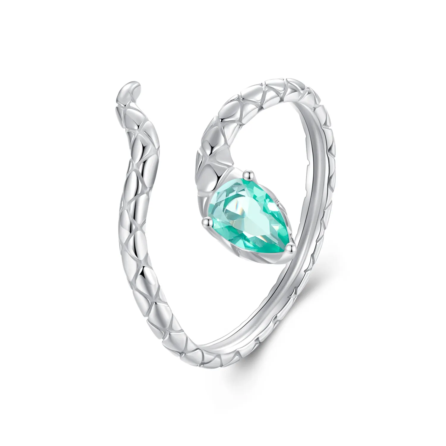 PANDORA Style Small green snake ring - SCR1057-E