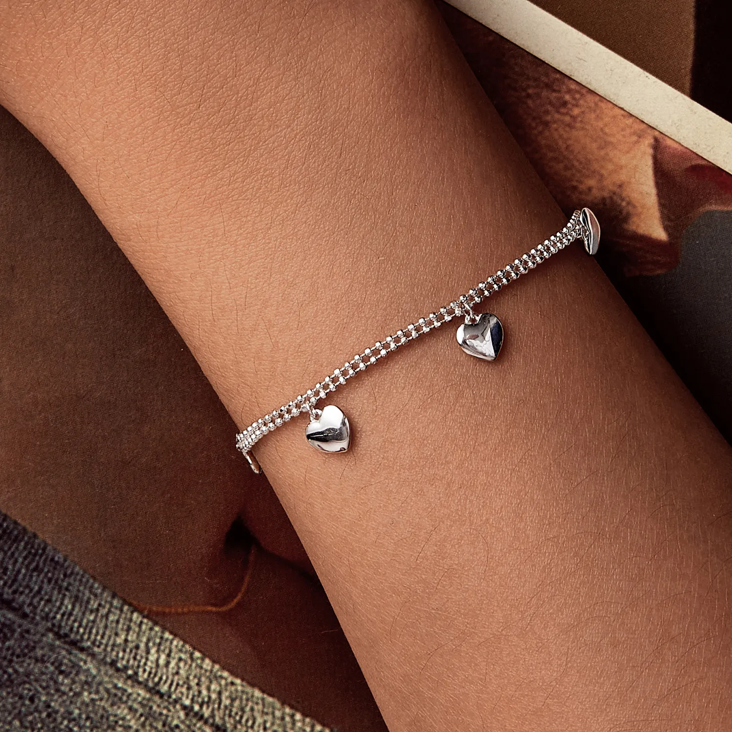 PANDORA Style Love armbånd med doble lag perler - BSB190