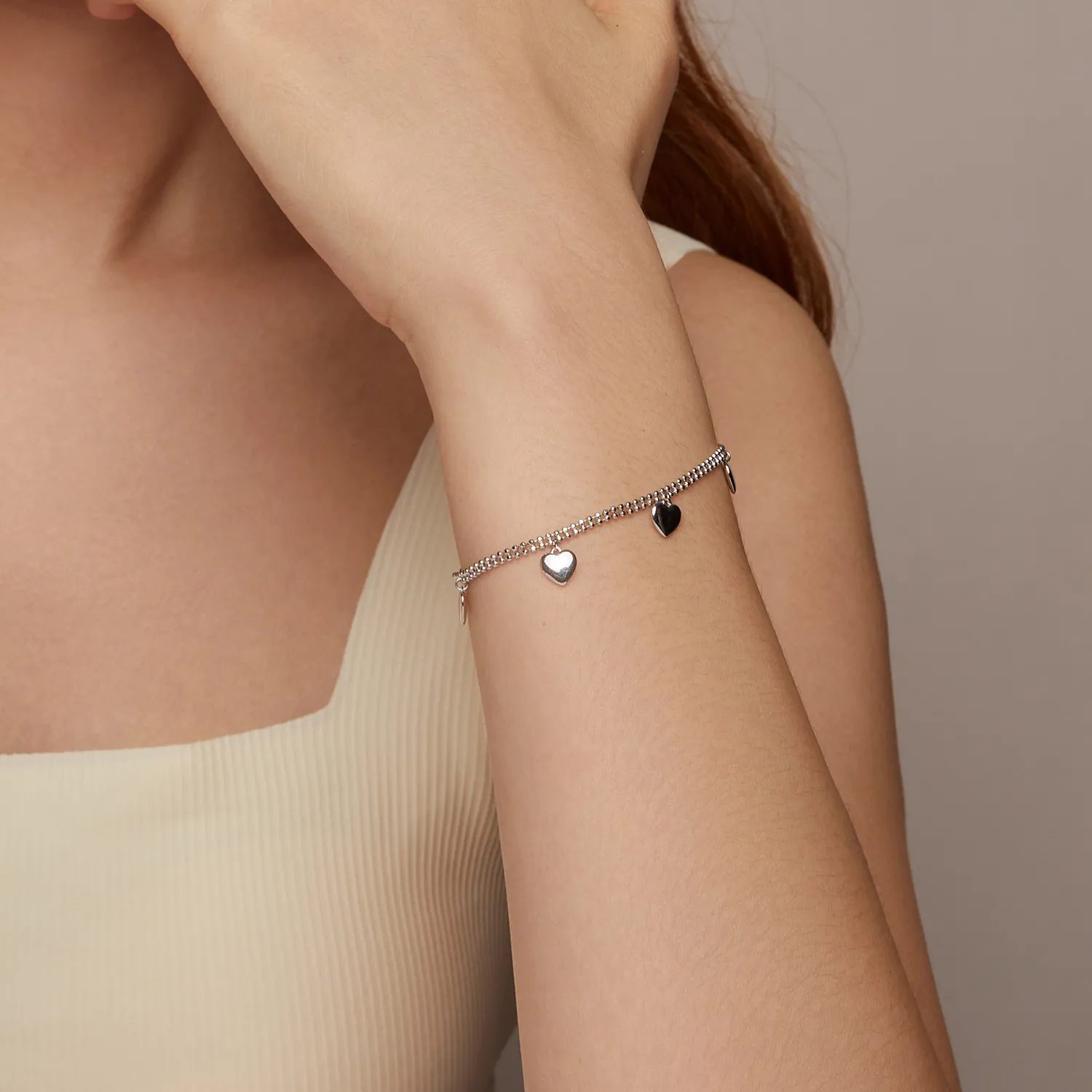 PANDORA Style Love armbånd med doble lag perler - BSB190