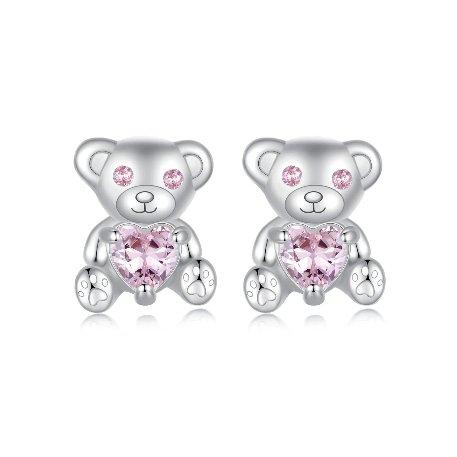 pandora style love bear øredobber sce1774