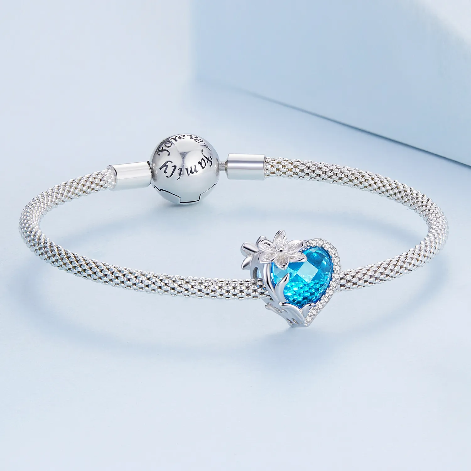 PANDORA Style March birthstone hjerte sjarm - BSC660-3