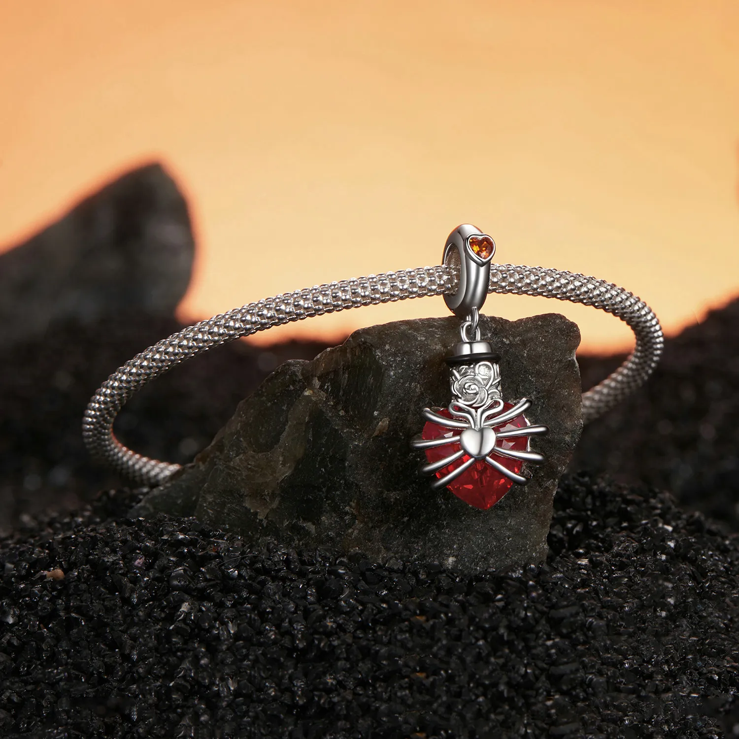 PANDORA Style Memorial Rose Heart Rød - BSC1058-RD