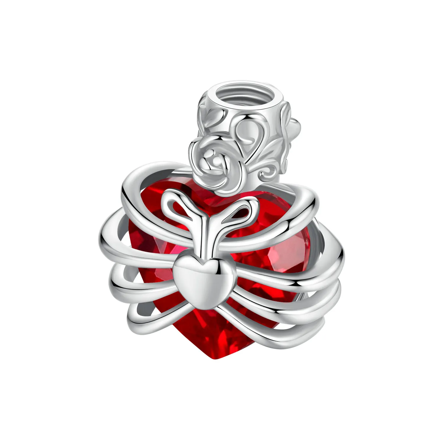 PANDORA Style Memorial Rose Heart Rød - BSC1058-RD