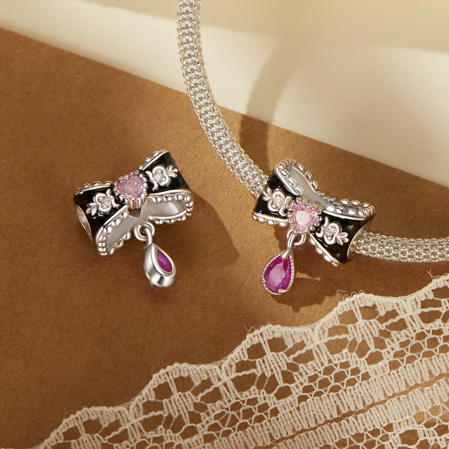 PANDORA Style Romantic Bow Beads - BSC1055