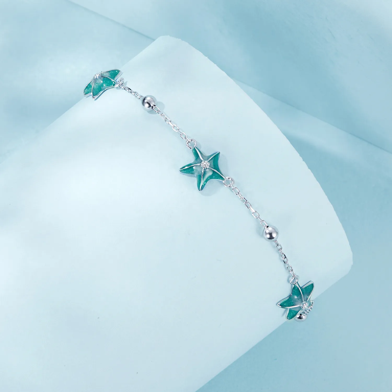 PANDORA Style Starfish Teal Anklet - SCT026