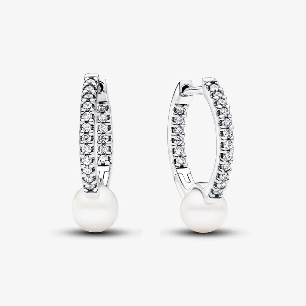 Pandora Behandlet Ferskvannskulturperle og Pavé Øreringer - 293171C01