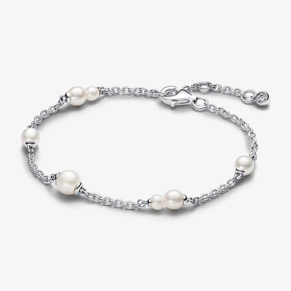 Pandora Treated Freshwater Cultured Pearl Station Chain Bracelet - 593172C01