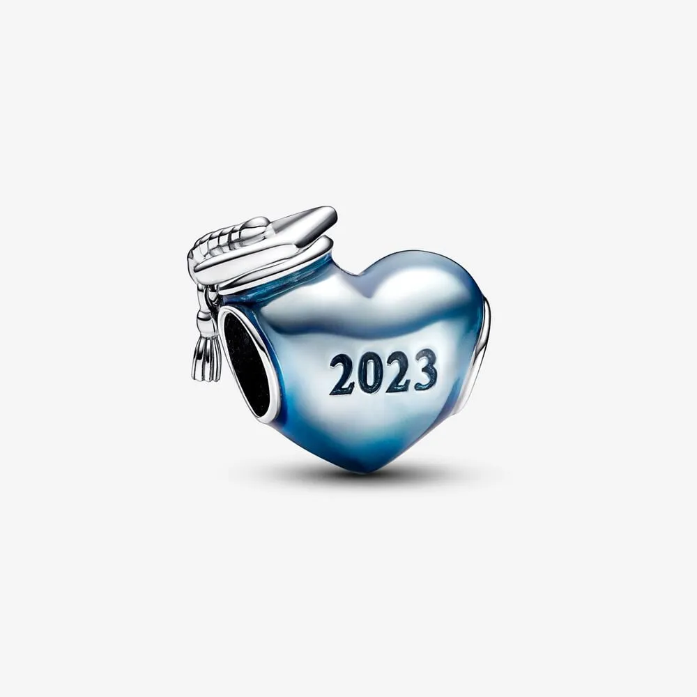 Pandora Blue 2023 Graduation Heart Charm - 792590C01