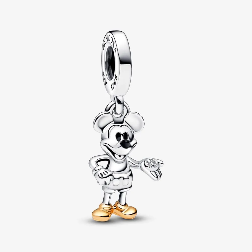 Pandora Disney 100-årsjubileum Mikke Mus Laboratorieskapt Diamant Hengende Charm - 792812C01