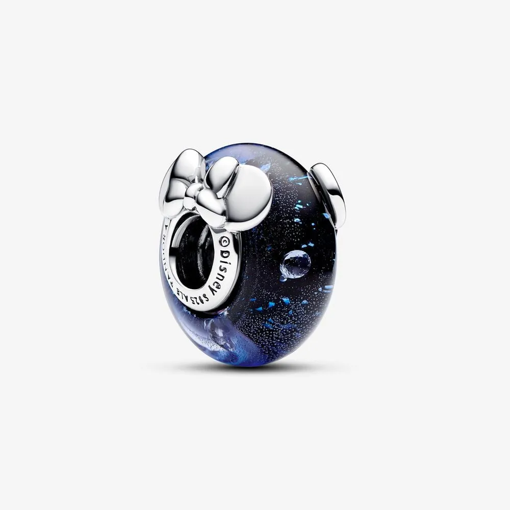 pandora disney mikke mus og minni mus blått muranoglass charm 792958c01