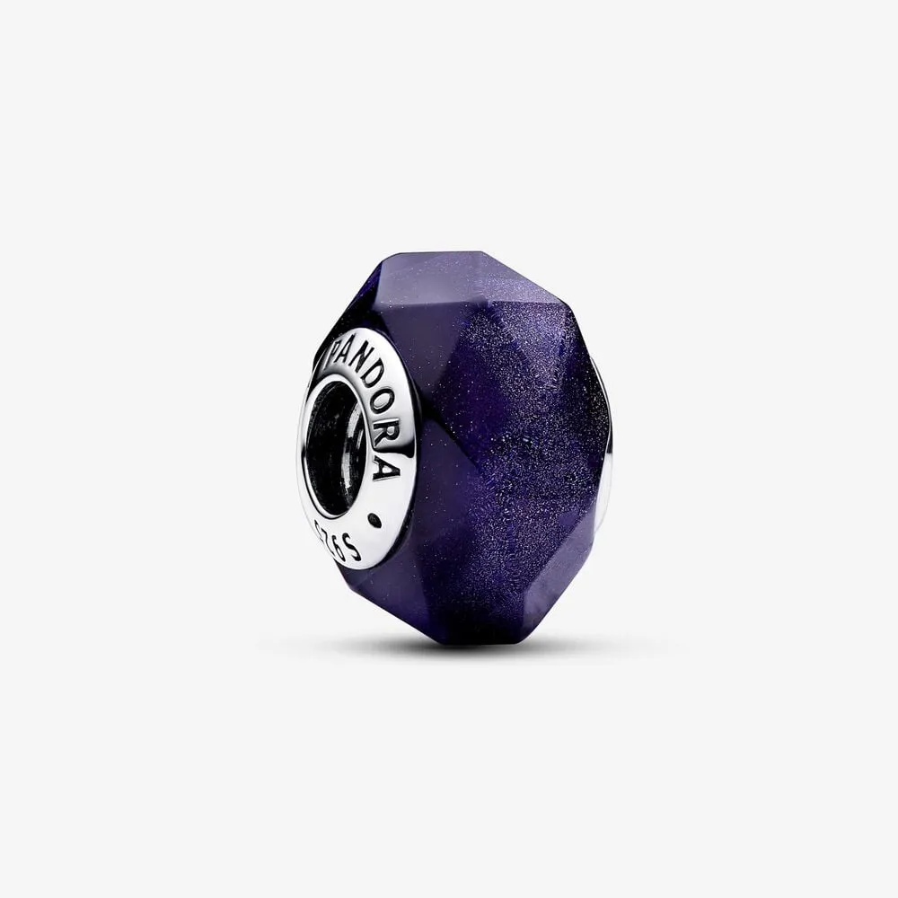 pandora fasettert blått muranoglass charm 792984c00