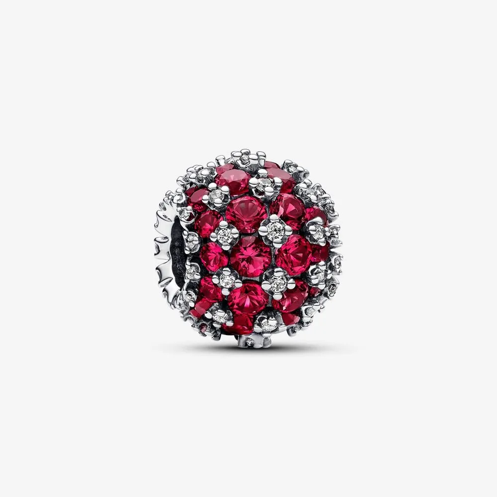 pandora funklende pavé rund rosa charm 792630c03