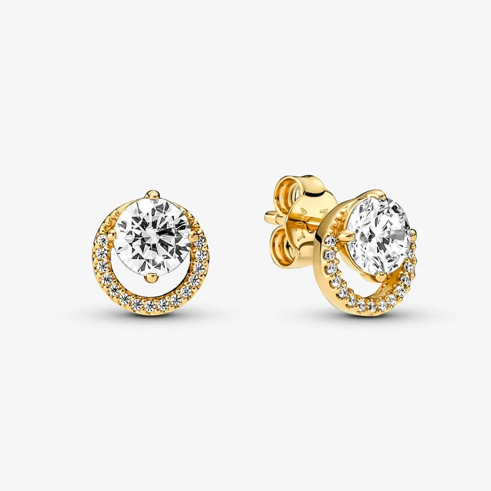 Pandora Sparkling Round Halo Stud Earrings - 261248C01