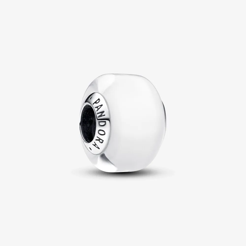 pandora hvit mini muranoglass charm 793118c00