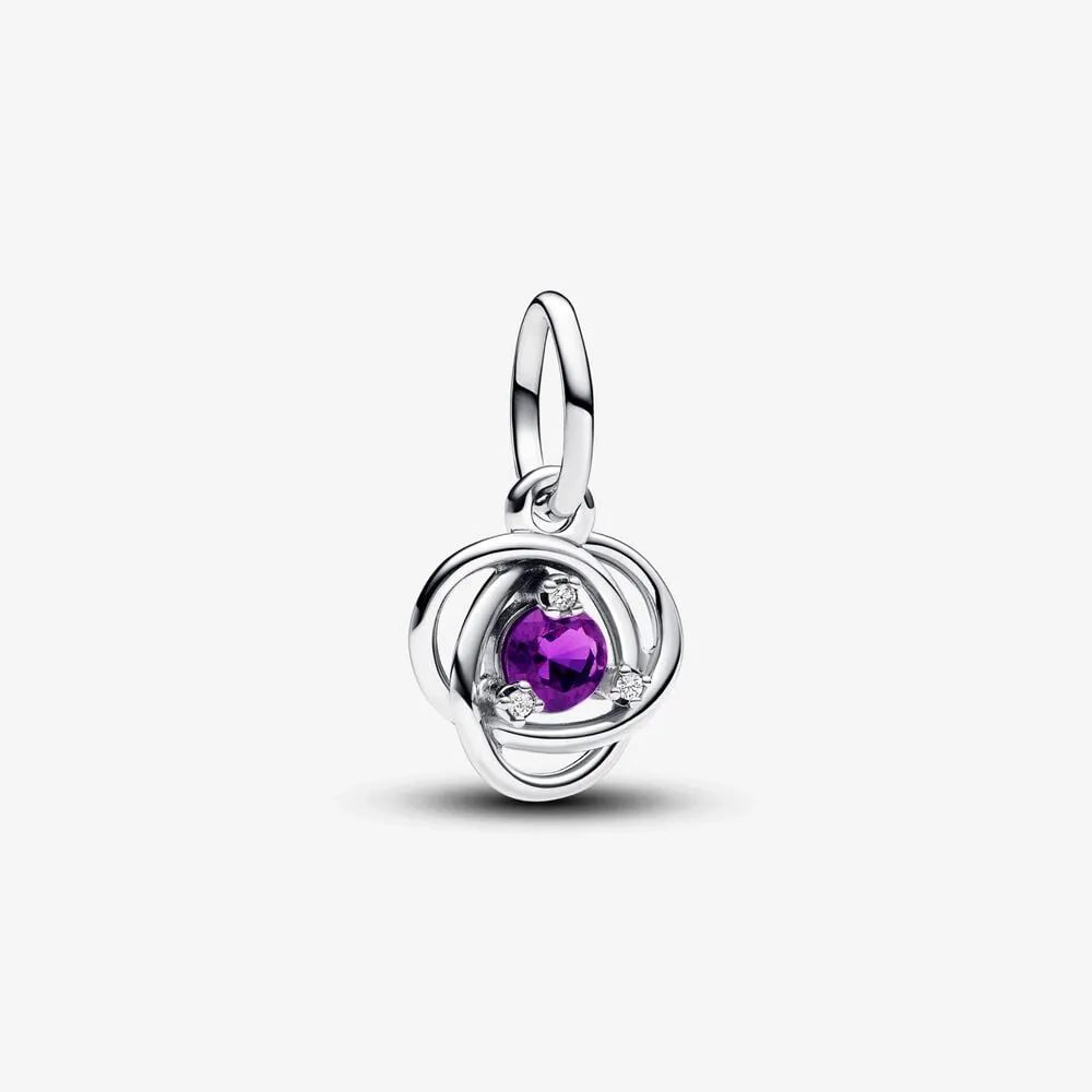 Pandora February Purple Eternity Circle Dangle Charm - 793125C02