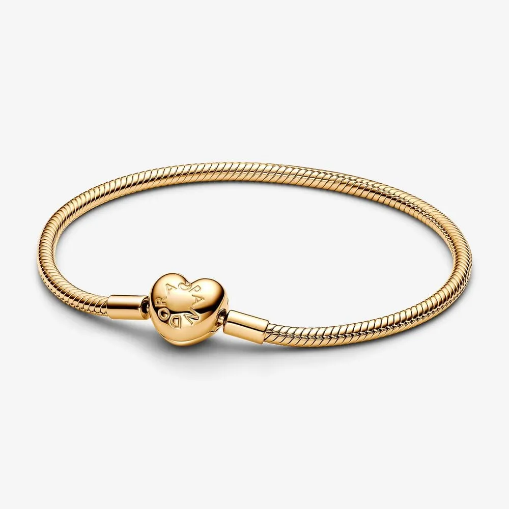 Pandora Moments Heart Clasp Snake Chain Bracelet - 563050C00