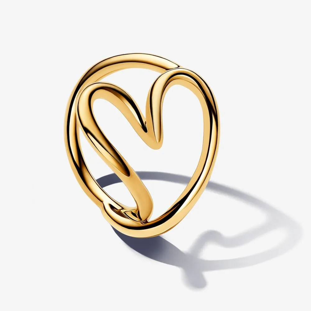 Pandora Organically Shaped Heart Ring - 163288C00