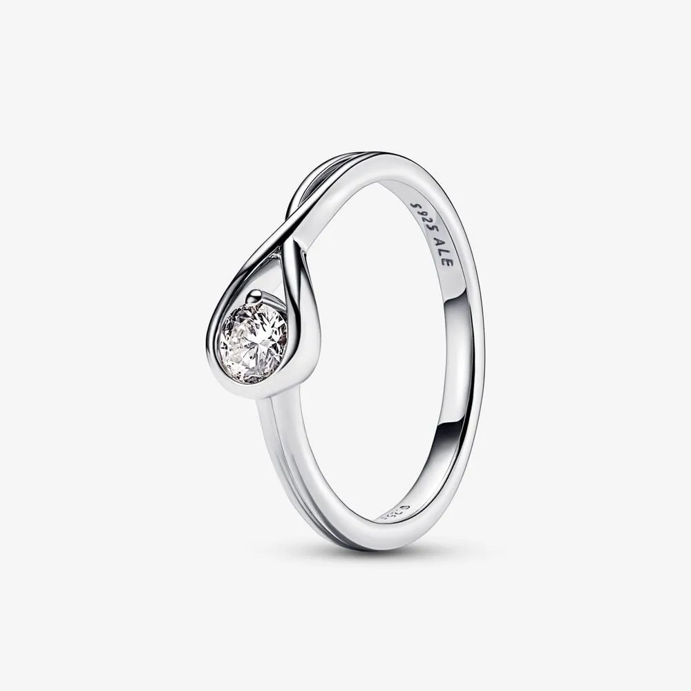 Pandora Ring i sterling sølv med 0,25 ct TW G-J VS+ rund briljant utmerket slipt laboratoriedyrket diamant - 199442C01