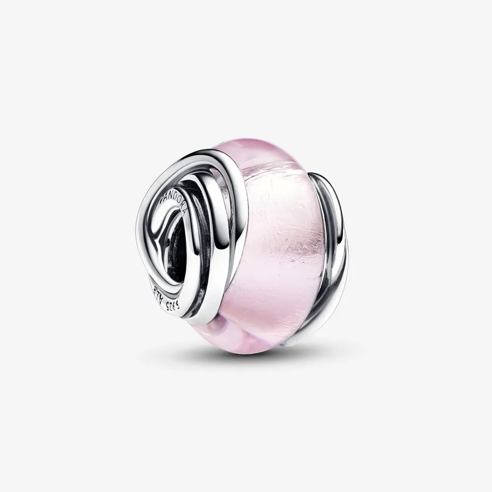 Pandora Encircled Pink Murano Glass Charm - 793241C00