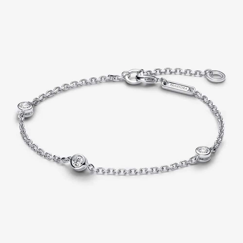 Pandora Sterling sølv armbånd med 0,30 ct TW G-J VS+ rund briljant utmerket slipt laboratoriedyrket diamant - 593109C01