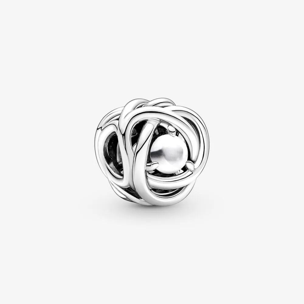 pandora sterling sølv sjarm med hvit bioresin menneskeskapt perlemor 790064c04