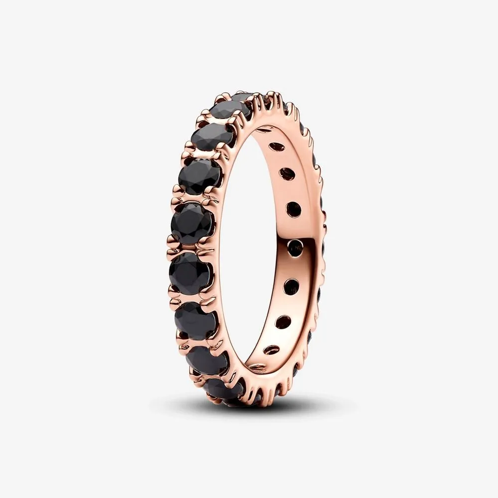 Pandora Black Sparkling Row Eternity Ring - 180050C02