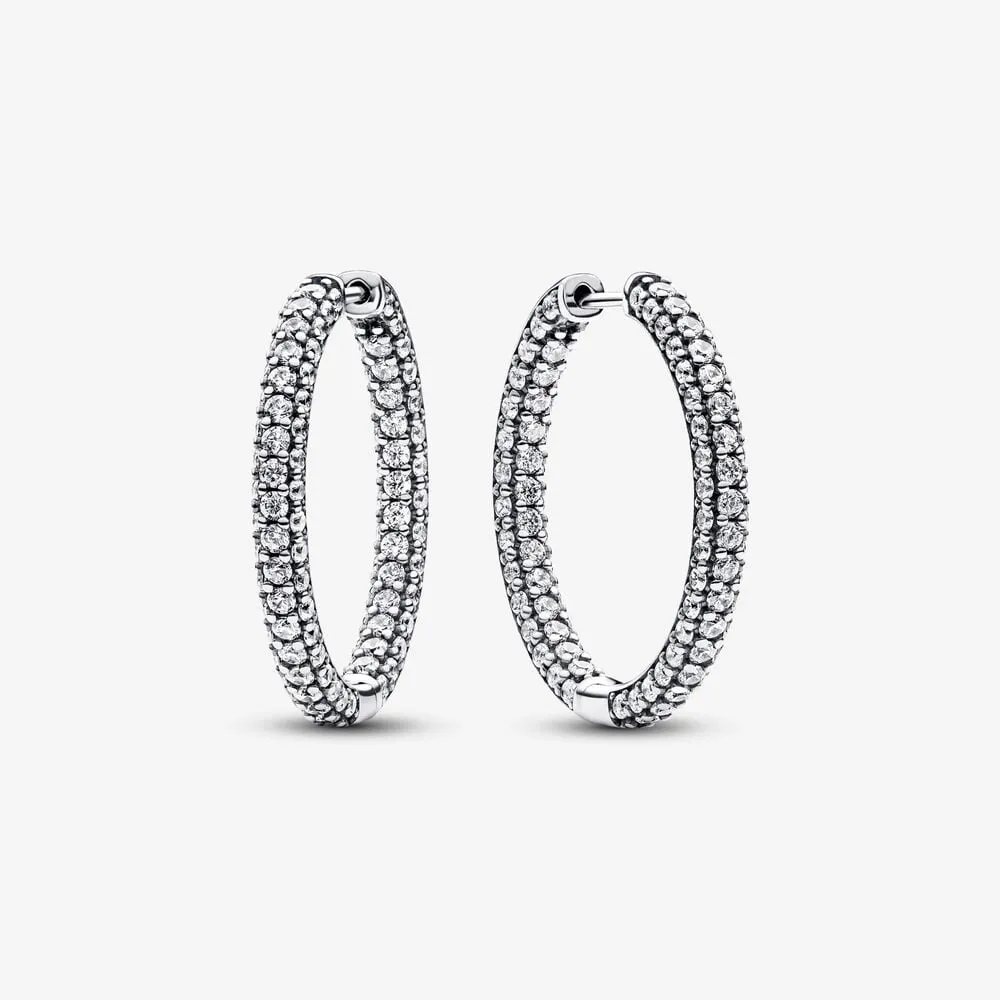 Pandora Timeless Pavé Enkel Rad Øreringer - 293016C01