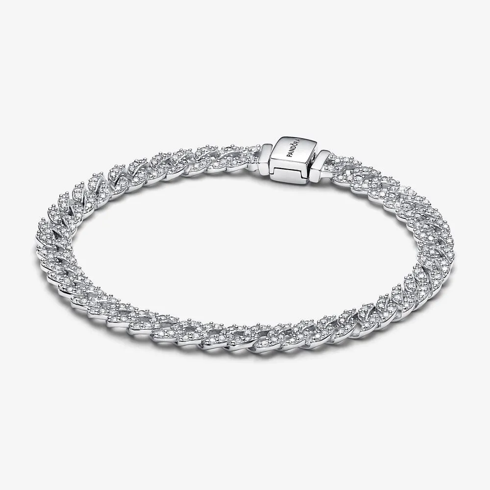 Pandora Timeless Pavé Cuban Chain Bracelet - 593008C01