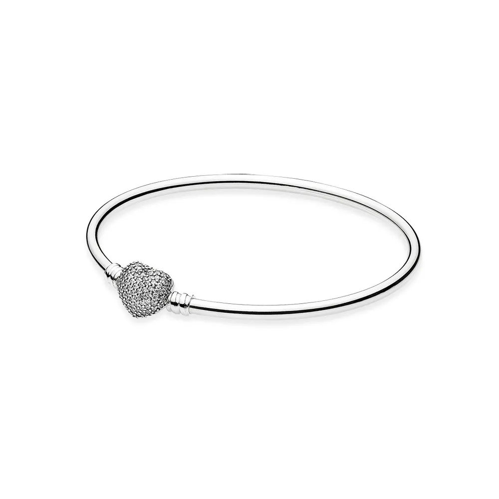 PANDORA Moments Always In My Heart Silver Bangle - 590722CZ