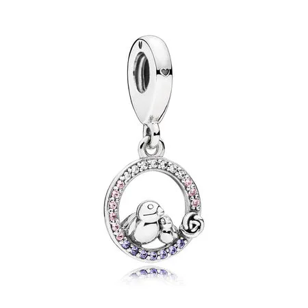 Butterfly Pandora Shine anheng med klare cubic zirconia - 797060NPRMX