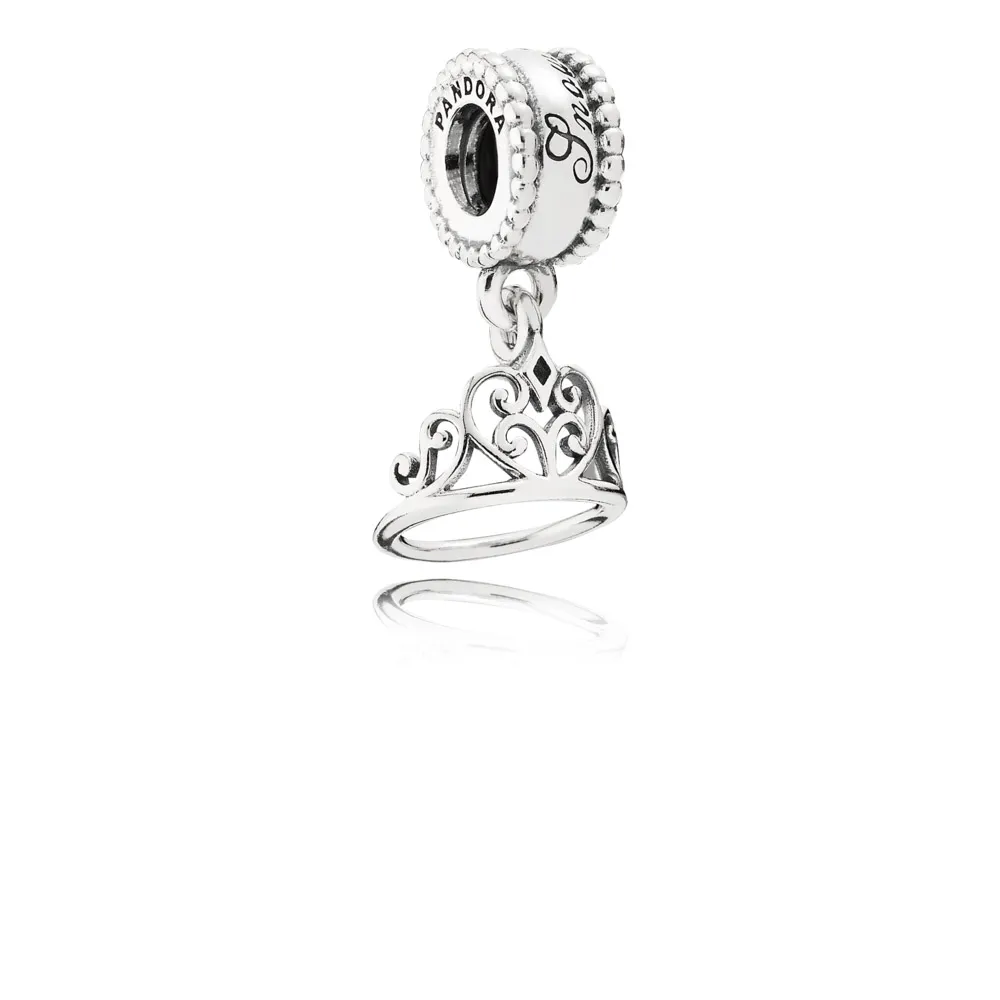 Disney Snow White Tiara Silver Dangle - PANDORA