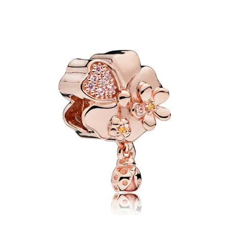 Moderne LovePod PANDORA Rose anheng med klare cubic zirconia - 787026NPR