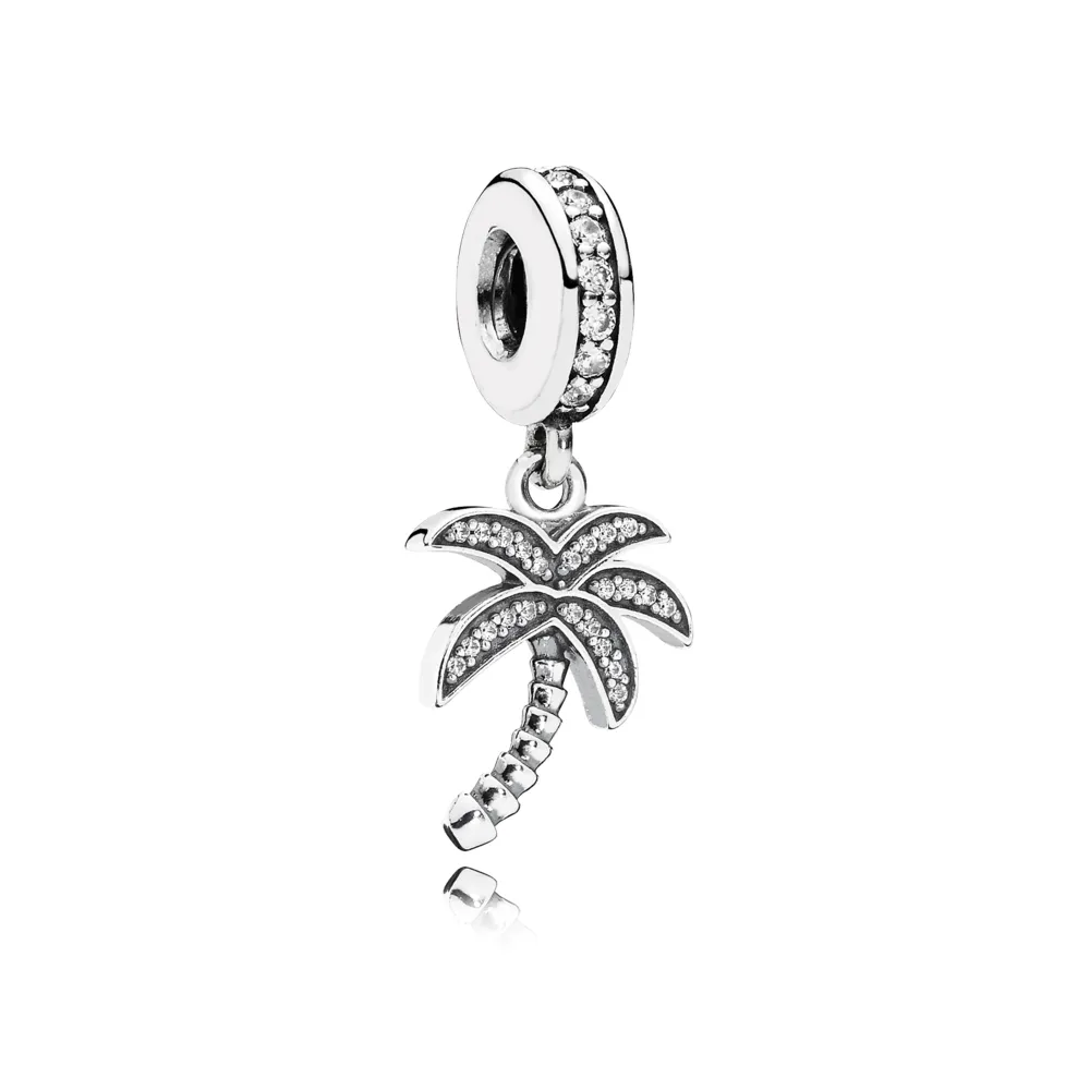 PANDORA Sparkling Palm Tree Pendant Charm - 791540CZ