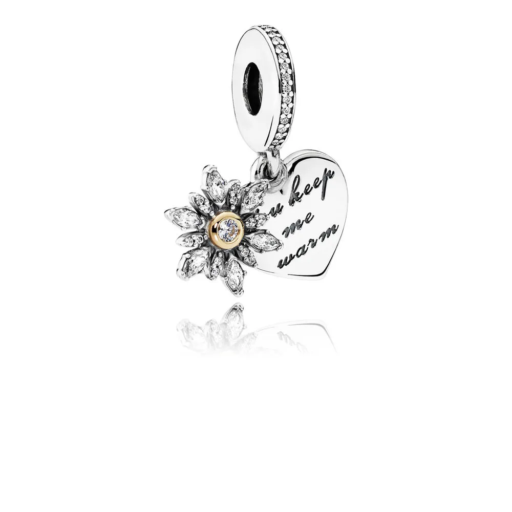 Moderne LovePod PANDORA Rose anheng med klare cubic zirconia - 792012CZ