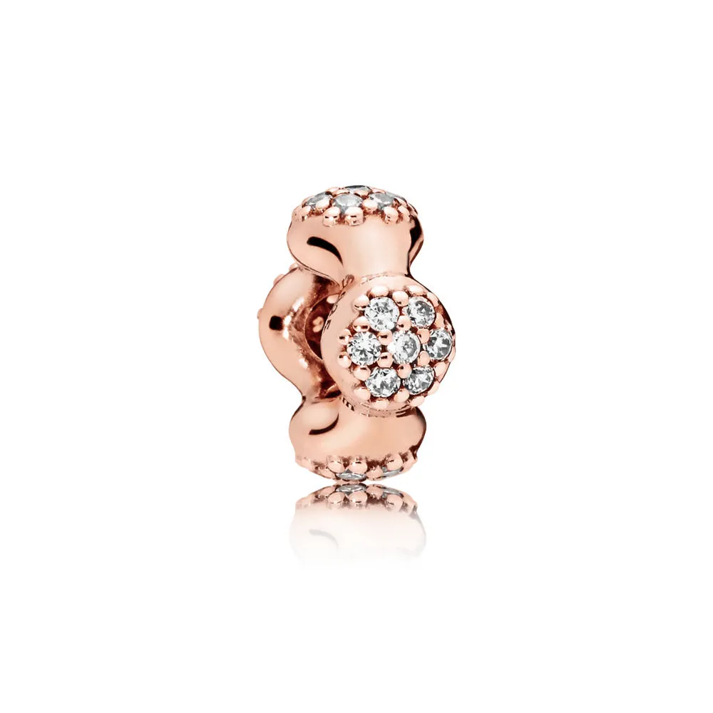 Moderne LovePods PANDORA Rose spacer med klar cubic zirconia - 787292CZ