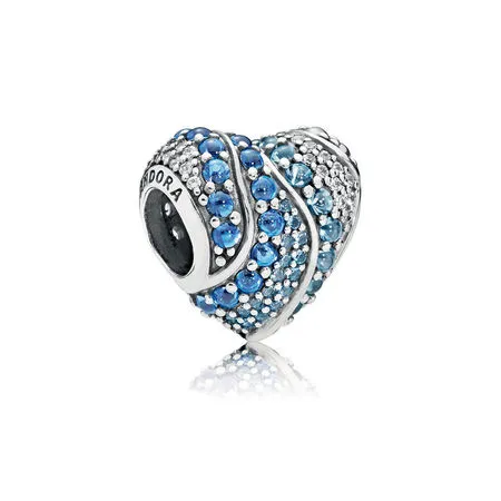 pandora aqua hjerte charm 797015nabmx