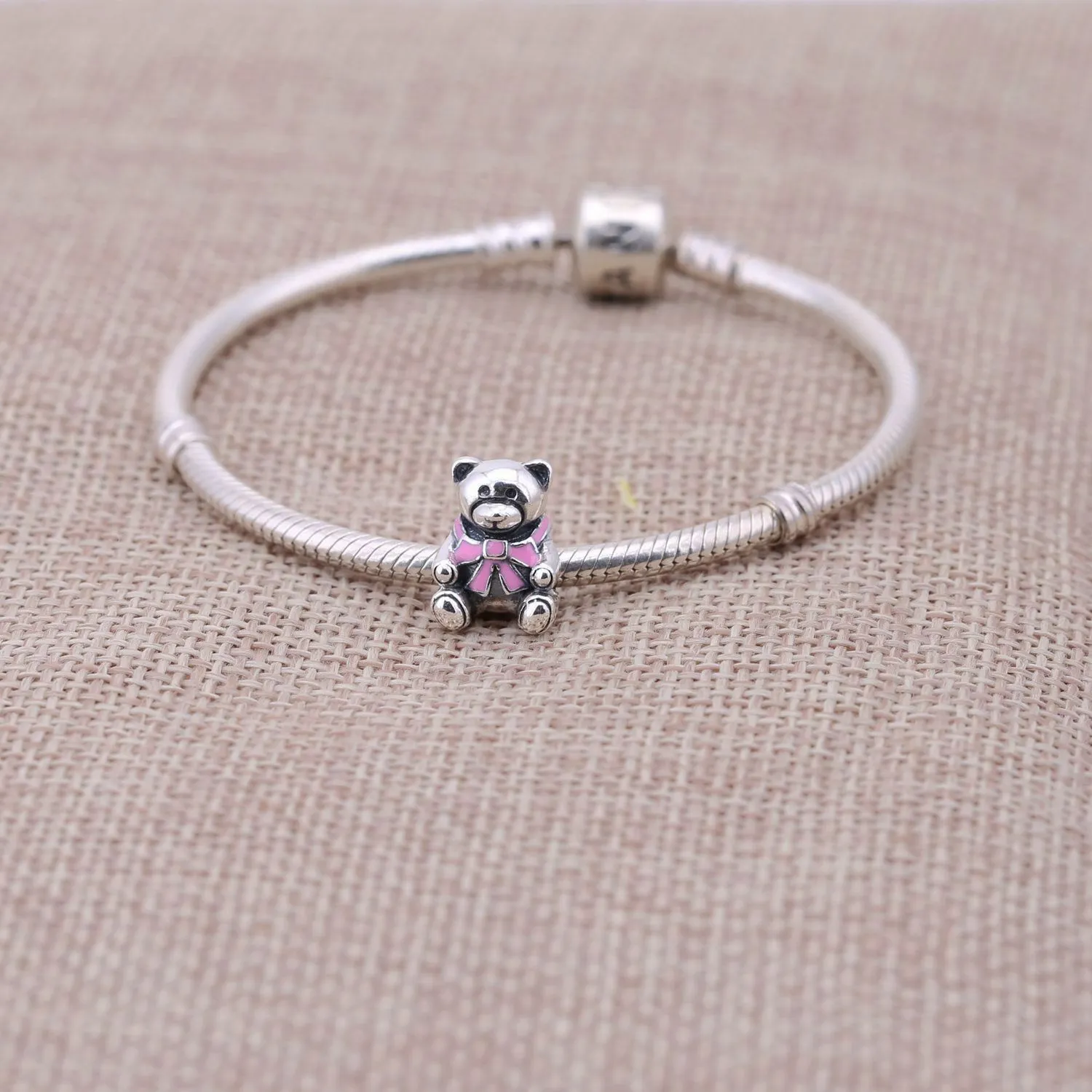 Pandora Baby Girl Teddy Bear Charm - 791124EN24