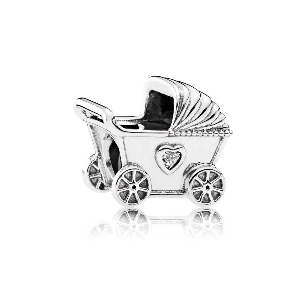 PANDORA Baby's Pram, Clear CZ Charm - 792102cz