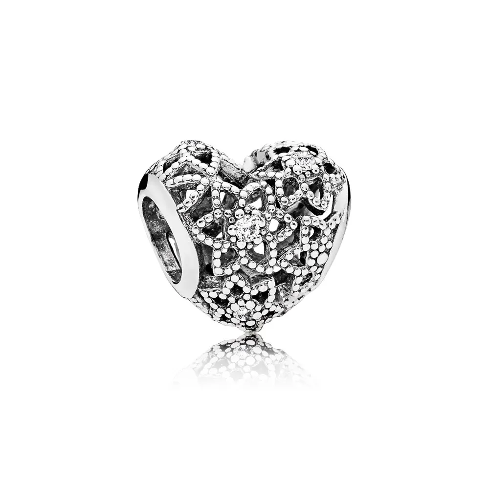 pandora blomstrende hjerte charm 796264cz