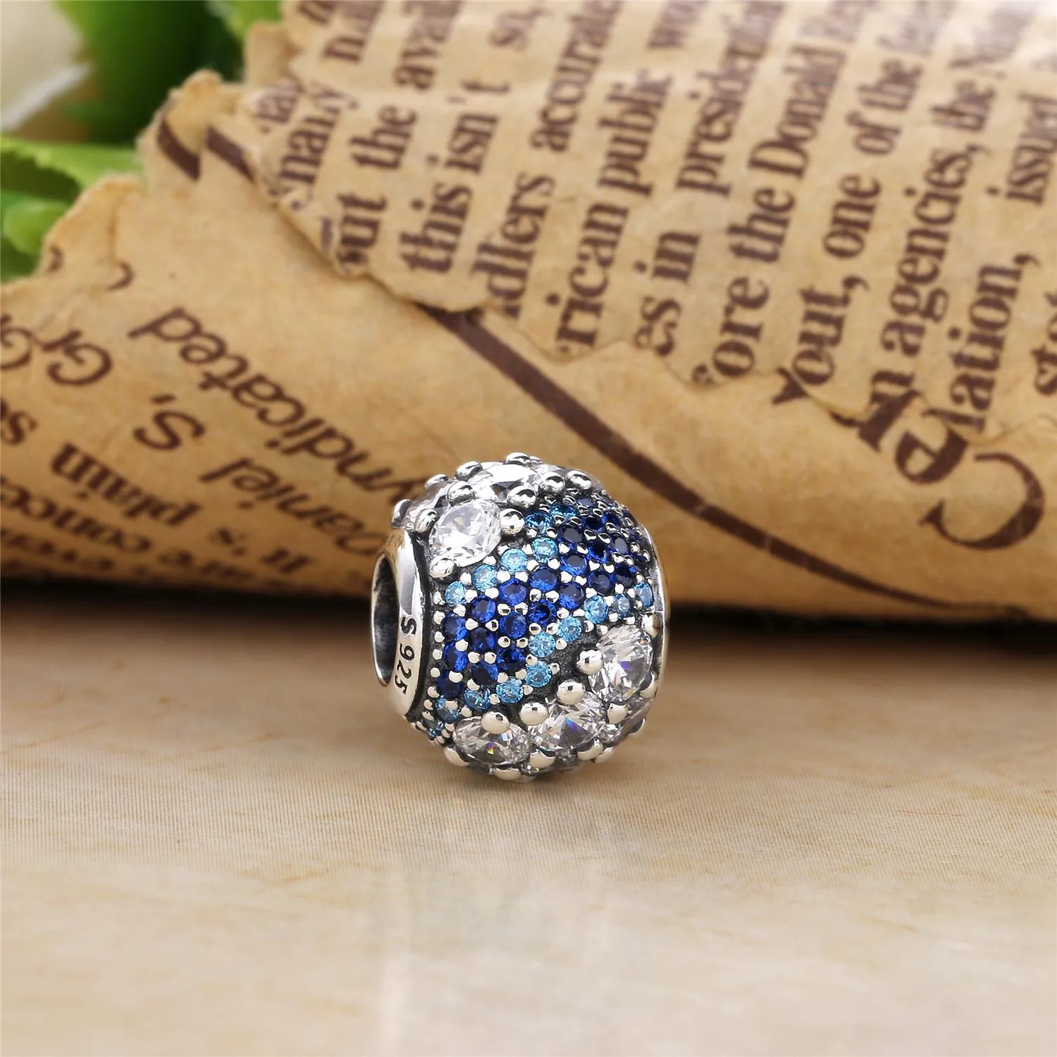 Pandora Blue Enchanted Pavé Charm - 797032NABMX