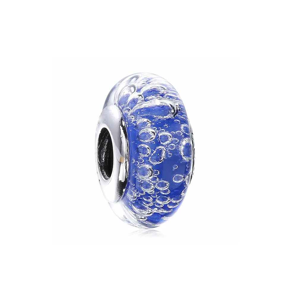 pandora blå sprudlende sjarm murano glass og klart cz pl00059 1