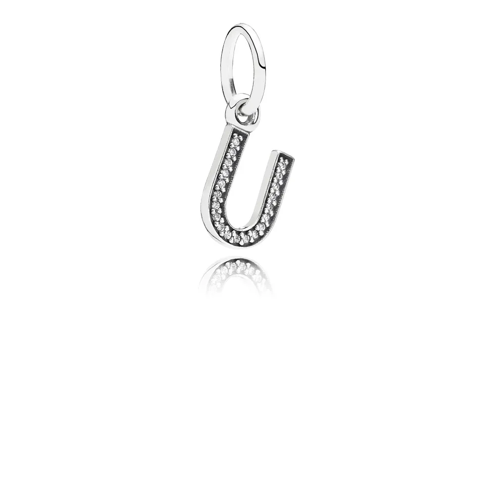 PANDORA Letter U Dangle Charm - 791333CZ