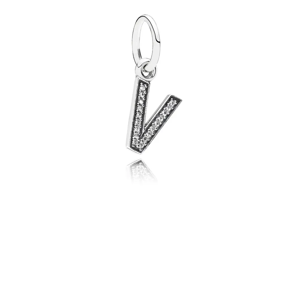 PANDORA Letter V Dangle Charm - 791334CZ