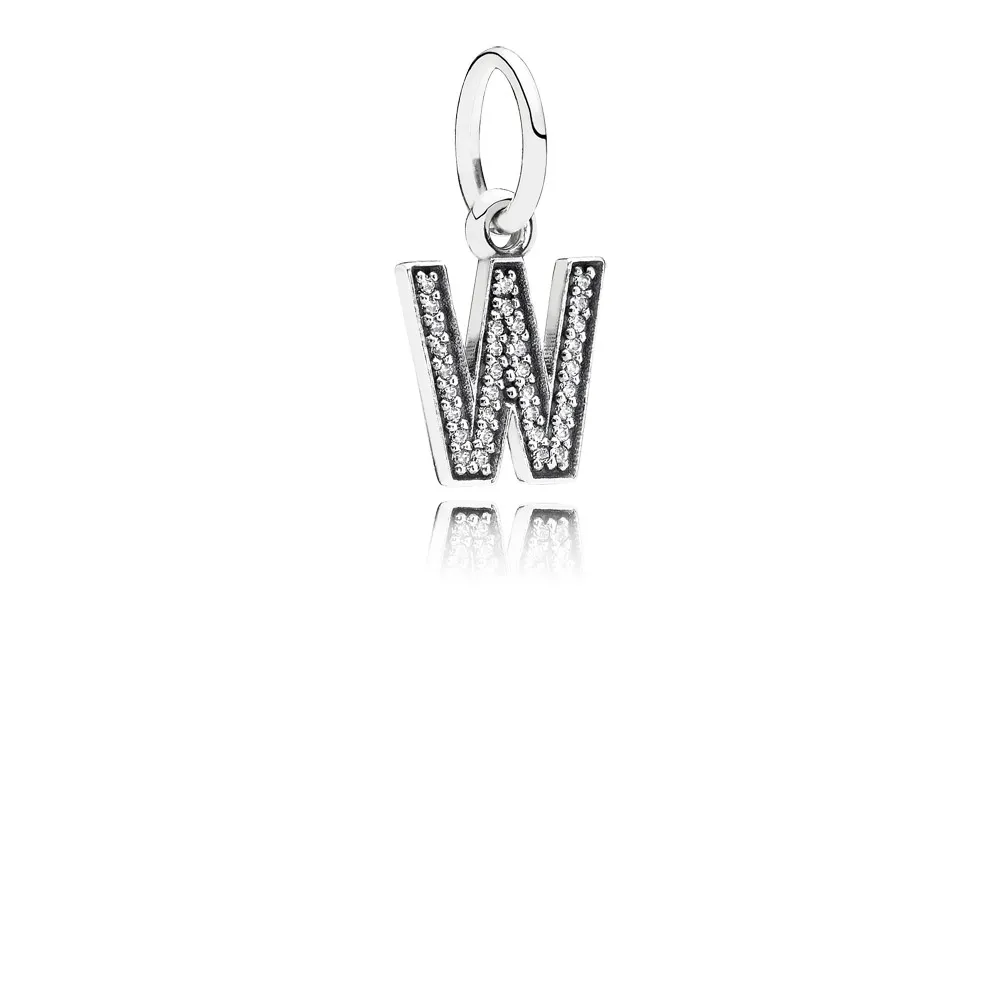 PANDORA Letter W Dangle Charm - 791335CZ