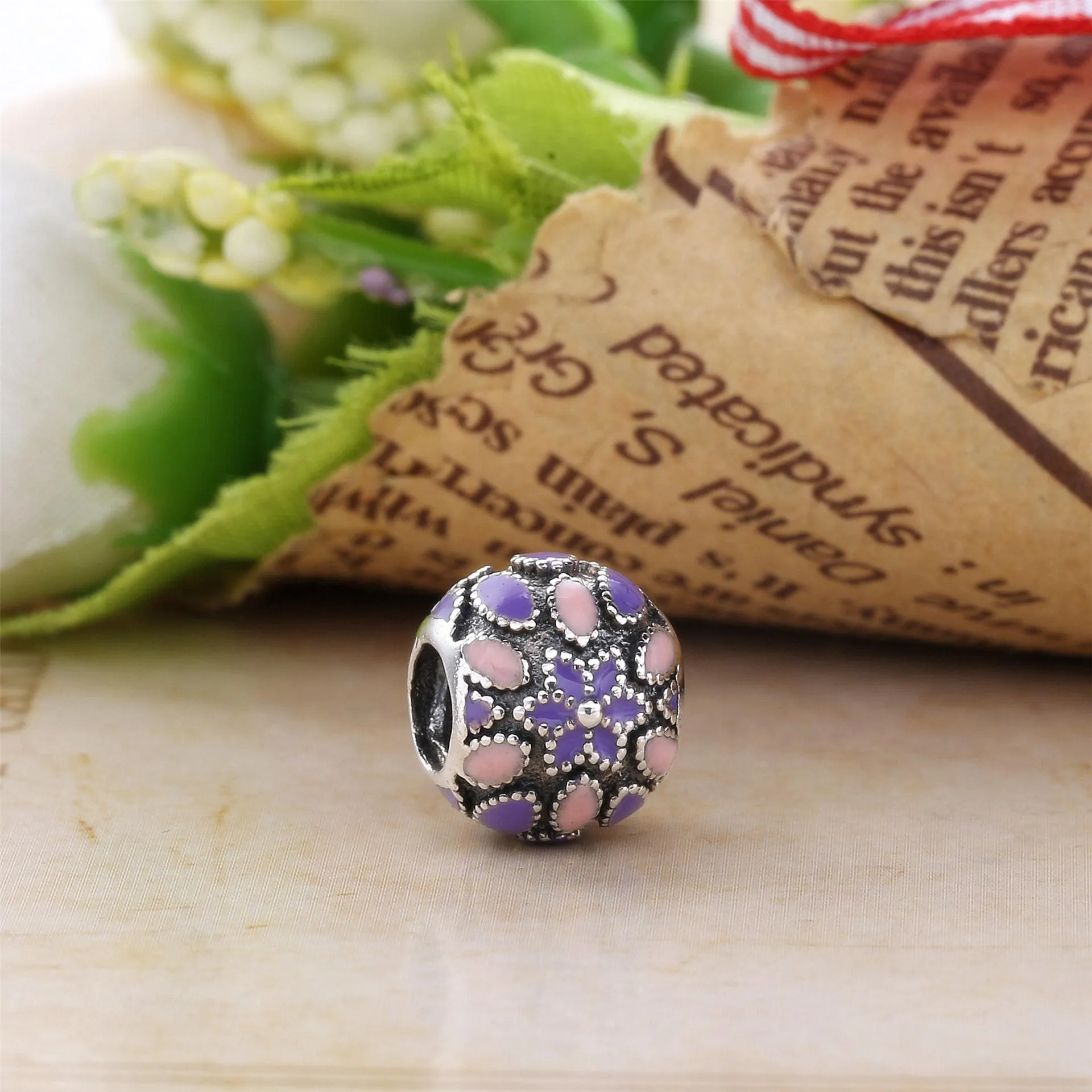 Pandora Cathedral Rose Charm - 791374ENMX