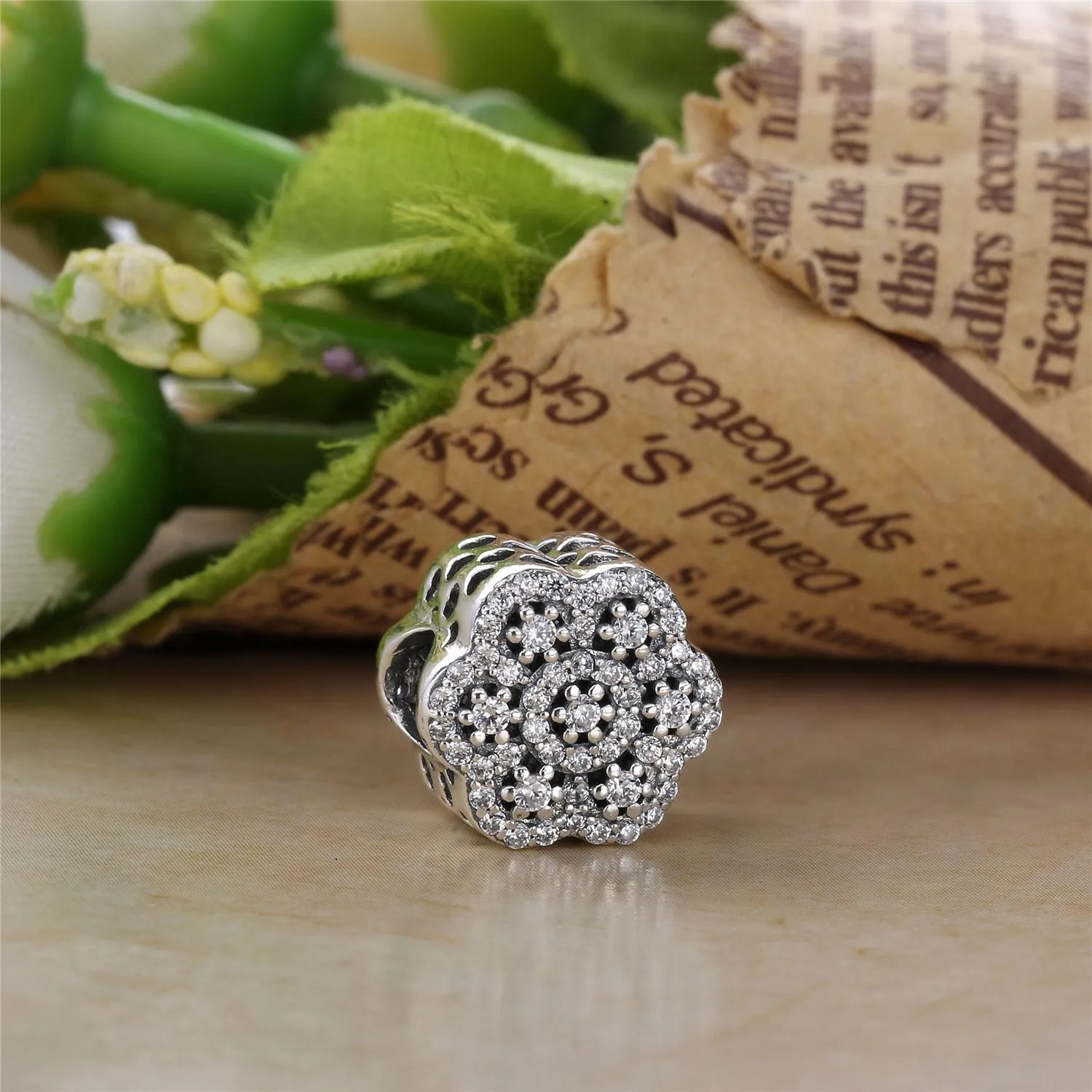 PANDORA Crystalized Floral Charm, Clear CZ - 791998CZ